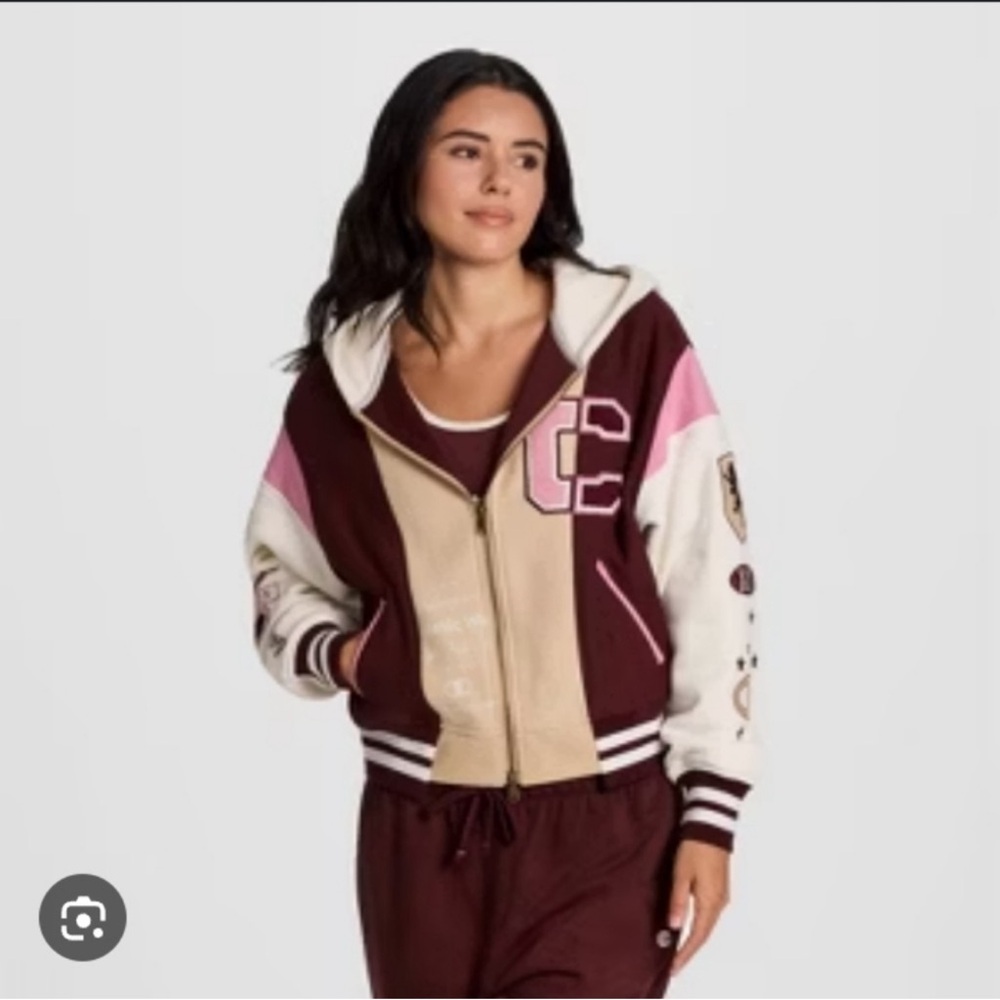 NWOT Women's Multicolor Varsity Jacket by Champion size L